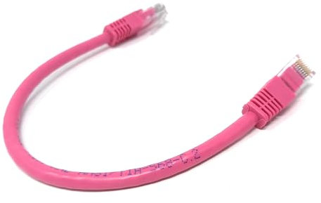 DRUT Cat6 Ethernet Cable – High-Speed Gigabit LAN Cable, RJ45 Network Patch Cord, PoE Compatible – for Router, Modem, Smart TV, PC, Switch (Pink, 0.25m)