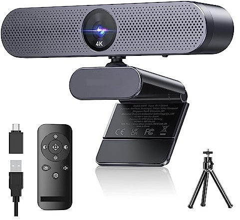 MKHFP Streaming Webcam, 4K Webcam DW50 Auto Focus USB Web Camera With Mics Remote Control HD Webcamera For Conferencing, Live Streaming, Recording