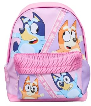 Bluey Girls Backpack - Nursery Rucksack for Kids - Pink Sports Travel School Bags for Girls with Bingo - Toddler Bag for Nursery Preschool Girl