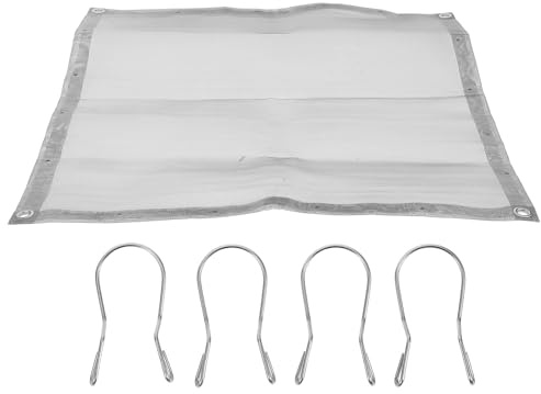 Faltbares Feuerrostnetz 1 Satz Edelstahl Geschenkideen für Camping | Funkencontainment, Mehr Am Lagerfeuer, für Grillen und Picknick, Silbernes Mesh für Unterwegs