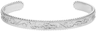 Purelei Vintage Love Armreif – wasserfest & verstellbar | Strukturierter Armreif mit Aloha-Muster aus Edelstahl & 14K/18K Vergoldung | Statement-Piece mit Vintage-Charme (Silver, S/M)