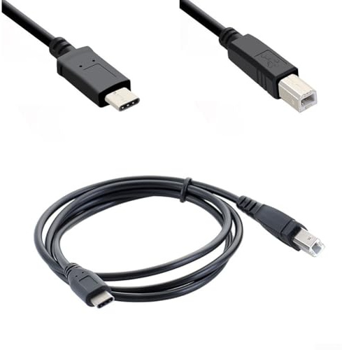 Cavo per stampante, adattatore dati di tipo C di alta qualità, veloce per versatile cellulare a stampante per connettore quadrato convertitore OTG (1,5 m)