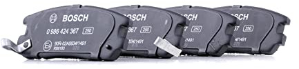 Bosch 986424367 Bremsbelagsatz - (4-teilig) | Bosch-Qualität - für weniger Bremsgeräusche und Bremsstaub - ECE-R90 zertifiziert - kupferfrei