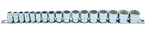 Laser 3501 Socket Set Bi-hex 3/8d 17pc