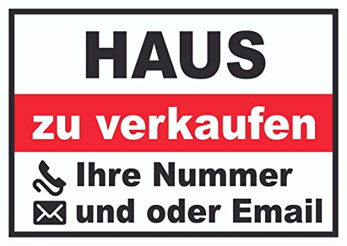 HB-Druck Haus Verkaufsschild Schild A3