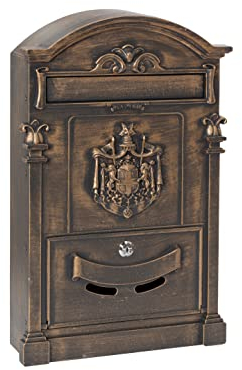 ARREGUI Residencia Maxi D-2152/B Cassetta Postale Individuale di Stile Classico in Alluminio, Di Grandi Dimensioni, Cassetta della Posta da Parete, Dimensione L (Riviste e Buste C4), Bronzo