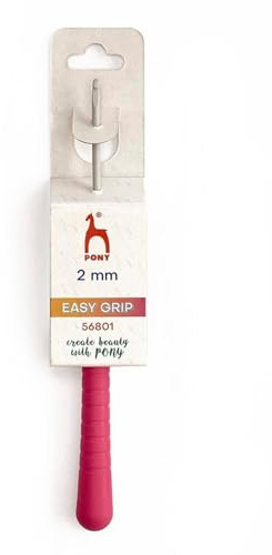 Pony Easy Grip Crochet Hook Aluminium 2.00mm 1pc Pink