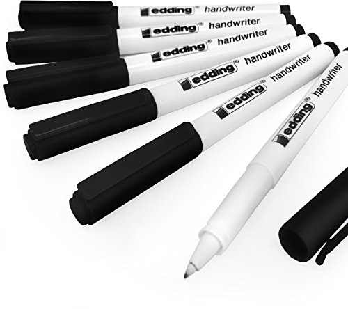 Edding Handwriter Handwriting Pen – Black Ink – 0.6mm - Pack of 6