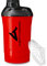 Protein Shaker Proteinshake Deluxe 800 ml - Eiweiß Shaker auslaufsicher, BPA frei mit Sieb & Skala für Cremige Whey Proteinpulver Shakes - Fitness Becher für Isolate, Sport Konzentrate in Rot Schwarz