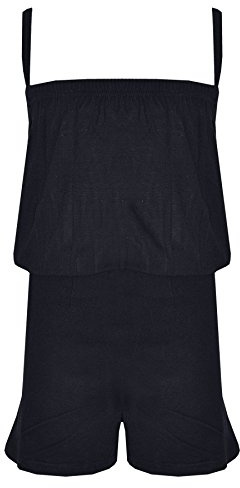 A2Z 4 Kids Girls Plain Summer Jumpsuit Trendy Playsuit Age 5-13 | All-in-one outfit for holidays, casual days and lightweight comfort wear