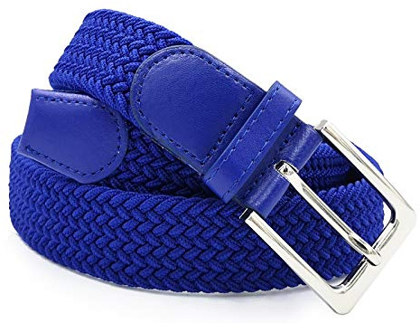 Glomy Cintura Elastica Intrecciata da Uomo, Blu, 120 cm