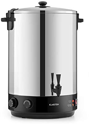 Klarstein KonfiStar 40 - Stérilisateur automatique, Distributeur boissons chaudes, 40 L, 30-110 ° C, Conservation à chaud, acier inoxydable