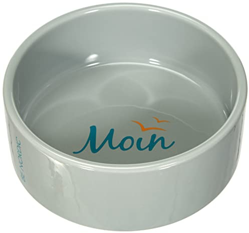 TRIXIE BE Nordic Futternapf aus Keramik für Hunde, grau, 0.8 L/16 cm