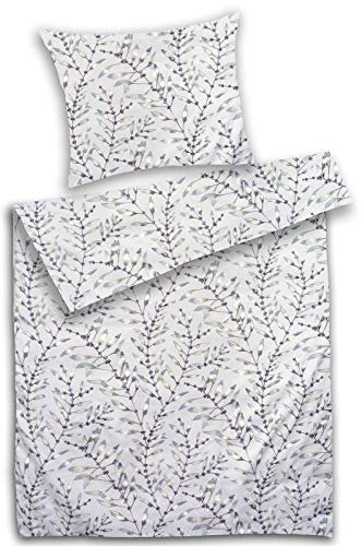 P.K. Collection Mako-Satin Bettwäsche 155x220 Chaconia 100% Baumwolle YKK Reißverschluss