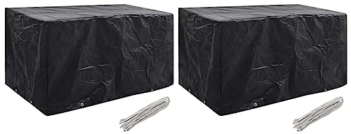 vidaXL Gartenmöbel-Abdeckungen 2 STK. 8 Ösen 180x70x90 cm
