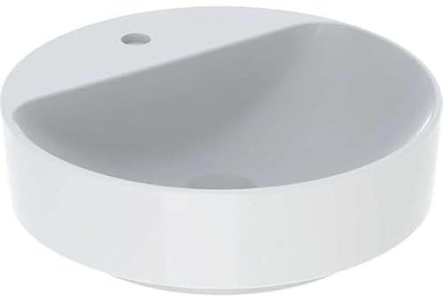 Keramag VariForm Aufsatzwaschtisch rund, 450mm, mit Hahnloch, ohne Überlauf, Farbe: Weiß