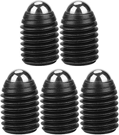 M12 Kugelkolben Set 10 Stück - Sechskant-Kugelfeder Kolbensatz mit Schraubengewinde, schwarze Oxidierung M12*16