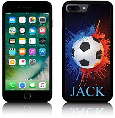 Personalised 'Football Paint Splat with NAME' Silicone TPU Case for all Apple IPHONES (iPhone SE 2020, BLACK)