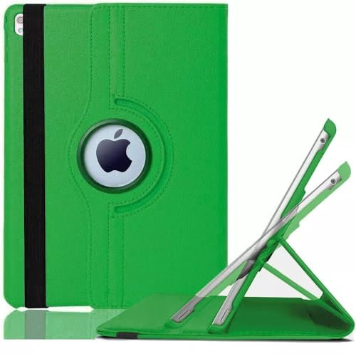 World Biz Rotating Case for iPad Pro 12.9 (1st / 2nd Generation, 2015-2017) Shockproof PU Leather Book Style Flip Folio 360° Rotation Protection Cover With Auto Sleep/Wake (Green)