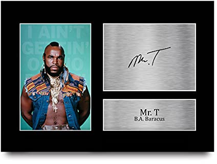 HWC Trading A4 Mr T A-Team BA Baracua Geschenke Gedruckt Signiert Autogramm Bild Für Fernsehen Zeigen Fans