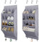 FENTEC Over Door Shoe Organiser, Over Door Storage 14 Pockets, 2 Pack Hanging Shoe Storage Door Shoe Rack Sturdy 600D Oxford Fabric with 3 Hooks for Space Saving, Heavy Duty, Grey