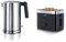 Graef WK600EU Wasserkocher, Rostfreier Stahl, 1.5 liters, Edelstahl, Mattiert & Graef Toaster TO 62, schwarz