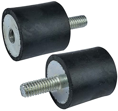 AERZETIX - C51298 - Satz von 2 - Schwingungsdämpfer vibrationsdämpfer geräuschdämpfer - gewinde M4 männlich weiblich - Ø15mm H:15mm - shore-härte 55 ±5 - aus gummi und stahl - belastung 130N