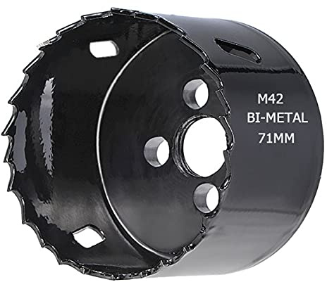 SagaSave Lama per sega a tazza 71 mm per foro di mais in acciaio inox, acciaio al carbonio e acciaio bi-metallo robusto