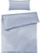 Pure Label Mako Satin Bettwäsche hellblau 155x220 cm mit Kissenbezug 40x80 cm aus 100% Baumwolle - Traumhaft weiches Mako Satin Bettwäsche Set in Uni