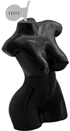 Tubayia Aromatherapie Kerze Frauen Körper Torso Figur Statue Duftenden Wachs Hause Büro Schlafzimmern Tabletop (Schwarz)