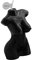 Tubayia Aromatherapie Kerze Frauen Körper Torso Figur Statue Duftenden Wachs Hause Büro Schlafzimmern Tabletop (Schwarz)