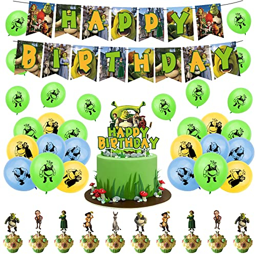 Deko Geburtstag Shrek Geburtstag Deko Shrek Luftballons Shrek Geburtstag Luftballons Shrek Party Deko Shrek Geburtstagsdeko Shrek Geburtstag Girlande Shrek Kuchendeckel