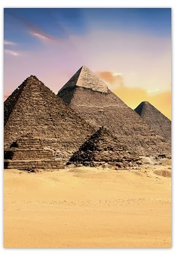 H3312M_PL1AB Foto-Poster, Wanddekoration, Ägypten, Pyramiden, Querformat, 70 x 100 cm