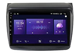 Eouyt Android 10 Autoradio Doppel Din 9 Zoll Touchscreen Multimedia Für Mitsubishi L200 2008-2016 Autoradio Bluetooth mit WiFi Mirrorlink USB Rückfahrkamera Bluetooth Freisprecheinrichtung