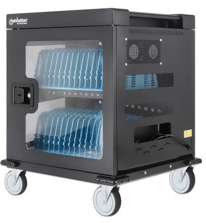 Manhattan 180542 Charging Cabinet, Via AC Adapter, 100V-250V, 16A, 645mm x 642mm x 697mm Dimensions