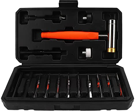 Roll Pin Punch Set , Punch Set Abnehmbarer Hammer Praktische praktische 12 Splinttreiber für Maschinen