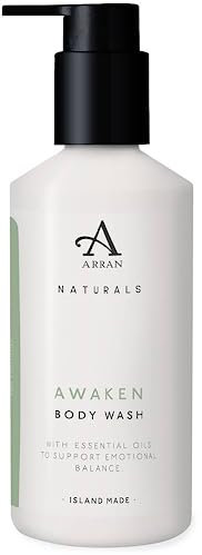 Arran Sense of Scotland Awaken Mint & Eucalyptus Body Wash & Shower Gel (250ml) Natural & Vegan with Pro-Vitamin B5