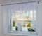Fertige Gardine Genf 350x150 Weiss Voile Fensterdekoration Vorhänge Querbehang Lambrequin