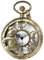 MORFONG Vintage Pocket Watch Quartz Pocket Watch with Necklace Hollow Duck & Gang Design Pocket Watch Antique Watch for Men Women Father Grandpa Birthday Anniversary, Bronze