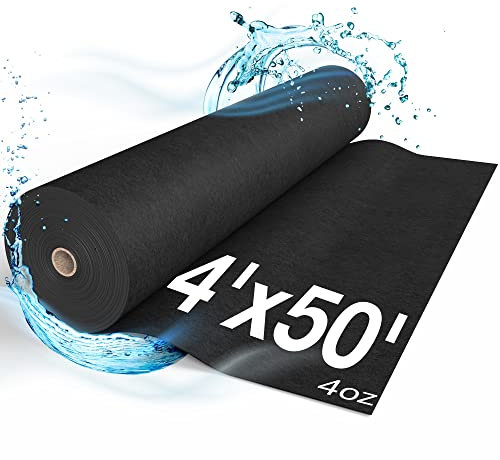 VOLVEX Geotextil-Vliesstoff, 1,2 x 15,2 m, Querformat, 113 g, Abfluss, Trennung, wasserdurchlässige Teichfolie, Unterlage, französischer Abfluss, Auffahrt unter Kiesstoff, 530 N Zugfestigkeit