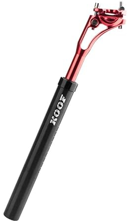 YCXYC KOOF Federsattelstütze mit 27,2mm/30,9mm/31,6mm Durchmesser, Sattelstütze Gefedert aus Aluminium mit 400mm Länge für E-Bike, MTB, Trekking Citybike (Schwarz/Rot), 31.6mm,Red