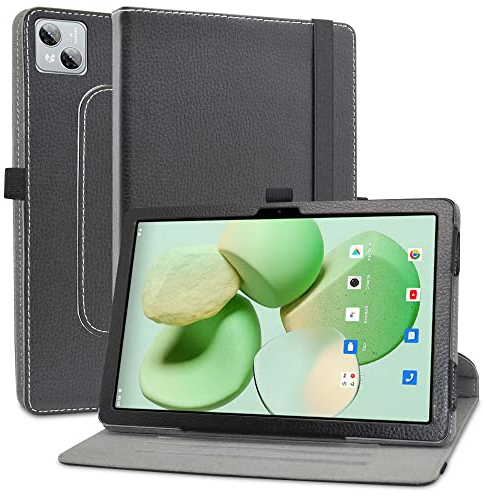 MAMA MOUTH Compatible with DOOGEE T10 Rotation Case,360 Degree Rotating With Cute Pattern Sleeve Cover for 10.1 DOOGEE T10 / DOOGEE T10S / DOOGEE T10 pro Tablet(Not fit DOOGEE T10E),Black