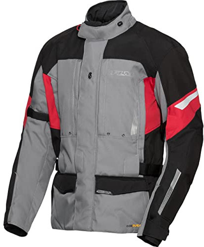 FLM Touren Textiljacke 3.0 - Wasserdicht, Winddicht, Atmungsaktiv - CORDURA, Reflektoren, Prote rot L