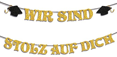 Abschluss Deko Wir Sind Stolz Auf Dich Girlande Banner Abschluss Girlande Gratulation Girlande Prüfung Bestanden Hängende Deko Gratulation Bestandene Prüfung Abschlussfeier Party Deko