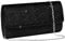 OSDUE Sac de Soirée Pochette, Pochette Enveloppe Sac de Soirée pour Femme, Sac à Main de Soirée Etincelant pour Soirée, Mariage, Bal de Fin d'année, Fête, Noir