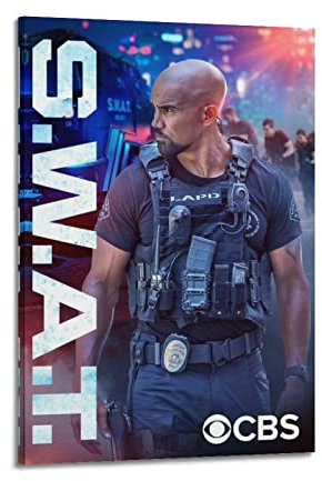 VZRSQZK TV Show SWAT Staffel 2 Poster, dekoratives Gemälde, Leinwand-Wandposter und Kunstdruck, modernes Familienschlafzimmer-Dekor-Poster, 60 x 90 cm