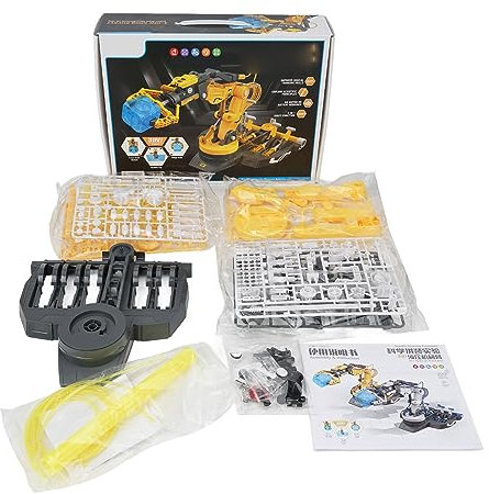 Tnfeeon Hydraulisch-mechanisches Armspielzeug, Hydraulischer Roboterarm mit Saugnapf für über 8 Jahre Alt für zu Hause (102 gelb)