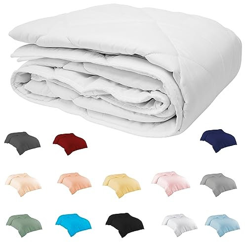 livessa Bettdecke 140x200 mit Bezug - 4 Jahreszeiten Bettdecken mit 300 g/m² Füllung + Bettbezug aus%100 Baumwolle Single-Jersey Stoff 140 g/m², Oeko-Tex Zertifiziert, Ultra weich, 13 schöne Farben
