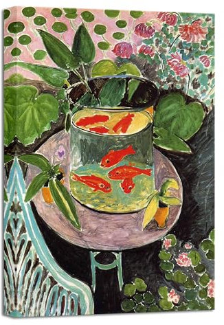 Wieco Art Canvas Wall Art Goldfish by Henri Matisse Colorism Aesthetic Abstract Canvas Prints for Wall Decor and Home Office Decorations