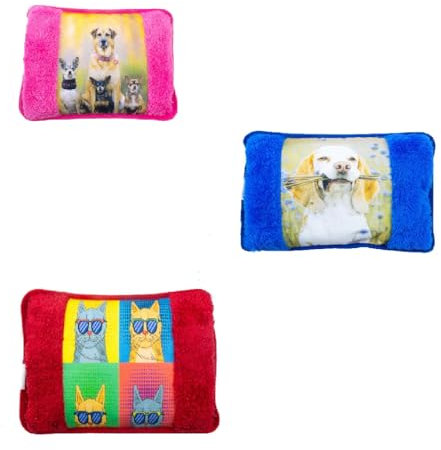 3PZ Borsa Acqua Calda Boule Elettrica Scaldino FANTASIA ASSORTITA *3 PEZZI *